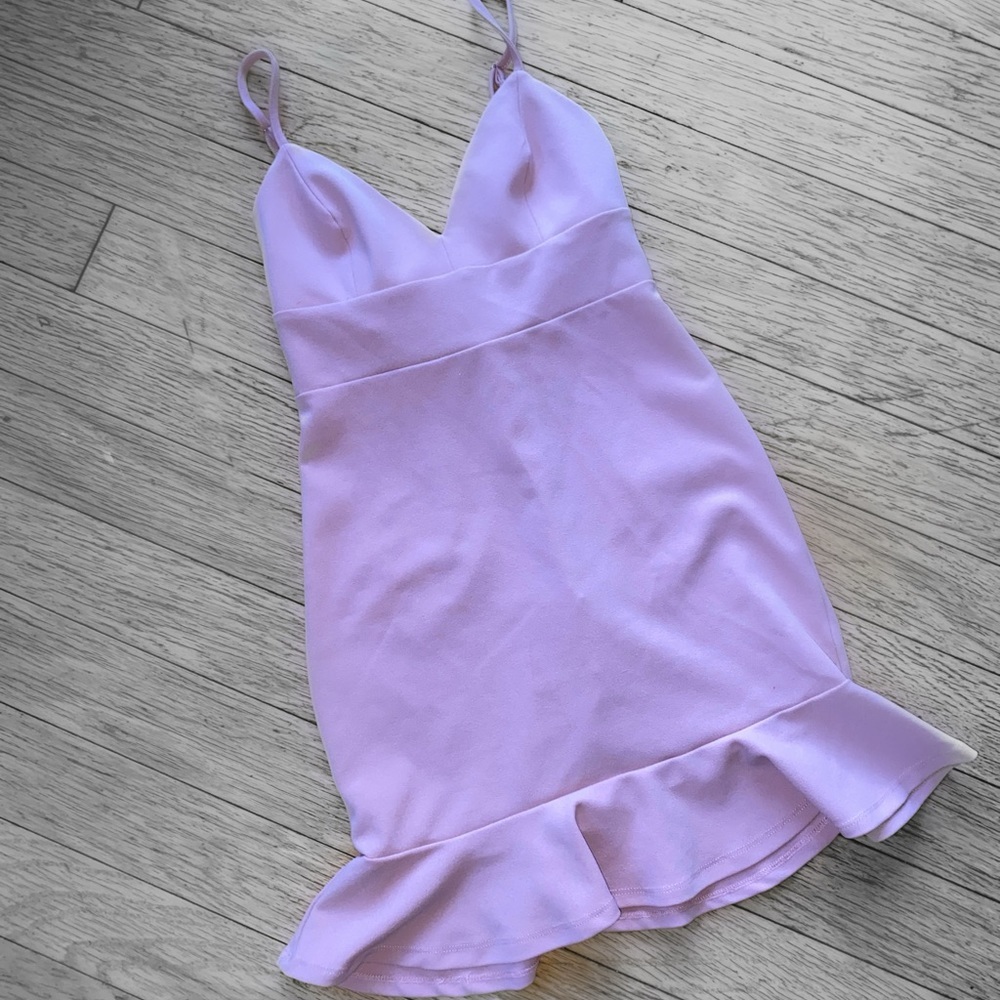 Mauve pink mini dress